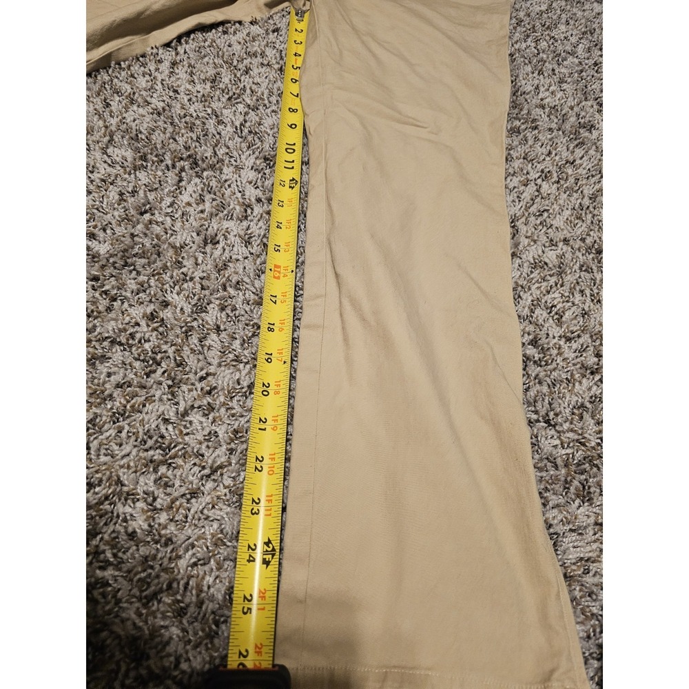 Polo Ralph Lauren Womens Sz 14 Pants Khakis Straight Leg Tan Unique Zip Detail - Picture 11 of 11